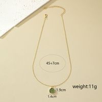 Casual Simple Style Irregular Alloy Inlay Resin Women's Pendant Necklace main image 3
