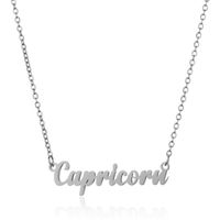Simple Style Letter Stainless Steel Plating Pendant Necklace 1 Piece sku image 5