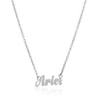 Simple Style Letter Stainless Steel Plating Pendant Necklace 1 Piece sku image 7