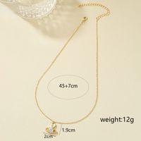 Simple Style Planet Alloy Plating Inlay Artificial Diamond Women's Pendant Necklace main image 7