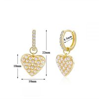 1 Pair Elegant Simple Style Animal Heart Shape Plating Inlay Copper Pearl 18k Gold Plated Drop Earrings Ear Cuffs Ear Studs sku image 11