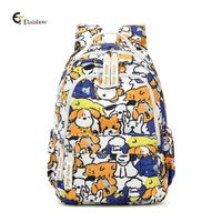 Sports Cartoon Square Zipper Functional Backpack sku image 3