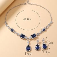 Elegant Luxurious Geometric Alloy Inlay Rhinestones Gold Plated Silver Plated Women's Earrings Necklace main image 2