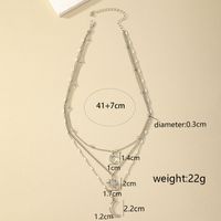 Wholesale Jewelry Casual Commute Star Moon Alloy Silver Plated Layered Necklaces main image 6