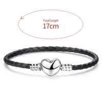 Simple Style Korean Style Heart Shape Sterling Silver Plating Silver Plated Bangle sku image 2