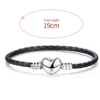 Simple Style Korean Style Heart Shape Sterling Silver Plating Silver Plated Bangle sku image 4