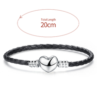 Simple Style Korean Style Heart Shape Sterling Silver Plating Silver Plated Bangle sku image 5