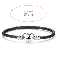 Simple Style Korean Style Heart Shape Sterling Silver Plating Silver Plated Bangle sku image 6