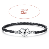 Simple Style Korean Style Heart Shape Sterling Silver Plating Silver Plated Bangle sku image 7