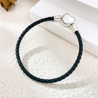 Style Simple Style Coréen Forme De Cœur Argent Sterling Placage Plaqué Argent Bracelet main image 1