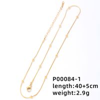 Cute Simple Style Mushroom 304 Stainless Steel Natural Stone Copper K Gold Plated Women's Charms Necklace sku image 5
