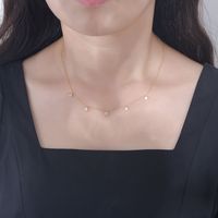 Ig Style Geometric Sterling Silver Plating Inlay Zircon 14k Gold Plated Rhodium Plated Necklace main image 5