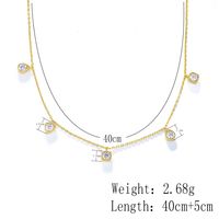 Style Ig Géométrique Argent Sterling Placage Incruster Zircon Plaqué Or 14k Plaqué Rhodium Collier main image 8