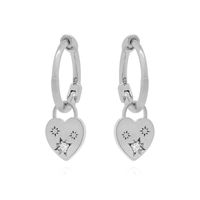 1 Pair Casual Simple Style Hexagram Heart Shape Plating Inlay Copper Zircon 18k Gold Plated Hoop Earrings Drop Earrings Ear Cuffs sku image 6