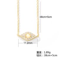 Ig Style Eye Sterling Silver Plating Inlay Zircon 14k Gold Plated Pendant Necklace main image 2