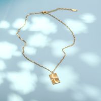 Edelstahl 304 18 Karat Vergoldet IG-Stil Süss Überzug Carving Herzform Halskette Mit Anhänger main image 7