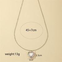 1 Piece Simple Style Heart Shape Alloy Plating Women's Pendant Necklace main image 8