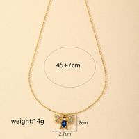 1 Piece Fashion Bee Alloy Plating Inlay Artificial Diamond Women's Pendant Necklace main image 7