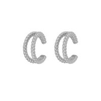 1 Pair Simple Style Geometric Plating Inlay Copper Zircon 18k Gold Plated Hoop Earrings Ear Cuffs Ear Studs sku image 4