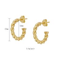 1 Pair Simple Style Geometric Plating Inlay Copper Zircon 18k Gold Plated Hoop Earrings Ear Cuffs Ear Studs sku image 6