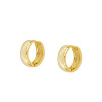 1 Pair Simple Style Geometric Plating Inlay Copper Zircon 18k Gold Plated Hoop Earrings Ear Cuffs main image 7