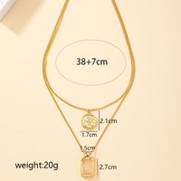 Hip-hop Geometric Alloy Plating Resin Gold Plated Women's Layered Necklaces main image 7