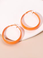 1 Pair Streetwear Solid Color Alloy Hoop Earrings main image 6
