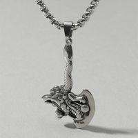 Retro Punk Style Sheep Head Pendant Exaggerated Men And Women Necklace Jewelry sku image 32