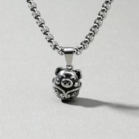 Retro Punk Style Sheep Head Pendant Exaggerated Men And Women Necklace Jewelry sku image 23