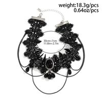 Wholesale Jewelry Gothic Retro Geometric Water Droplets Arylic Alloy Iron Acrylic Alloy Crystal Lace Hollow Out Choker main image 2