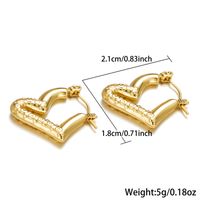 1 Pair Simple Style Classic Style Heart Shape Bee Plating Stainless Steel 18k Gold Plated Earrings sku image 5