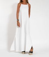 Women's Strap Dress Casual Simple Style Strap Sleeveless Solid Color Maxi Long Dress Daily Street main image 2