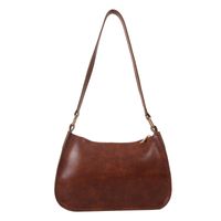 Women's Pu Leather Solid Color Classic Style Square Zipper Shoulder Bag sku image 2