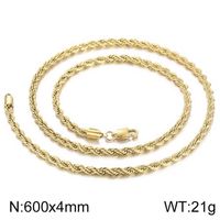 Simple Style Twist Stainless Steel Plating 18K Gold Plated Women'S Necklace sku image 5