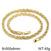 Simple Style Twist Stainless Steel Plating 18K Gold Plated Women'S Necklace sku image 9