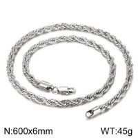 Simple Style Twist Stainless Steel Plating 18K Gold Plated Women'S Necklace sku image 4