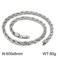 Simple Style Twist Stainless Steel Plating 18K Gold Plated Women'S Necklace sku image 10