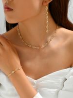 Elegant Geometric Alloy Plastic Women's Bracelets Earrings Necklace main image 5