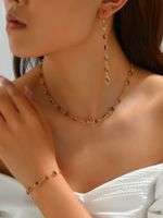 Elegant Geometric Alloy Plastic Women's Bracelets Earrings Necklace sku image 2