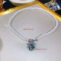 Elegant Simple Style Heart Shape Alloy Beaded Inlay Artificial Pearls Women's Necklace sku image 2