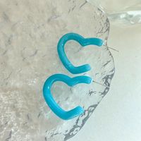 1 Par Romántico Estilo Simple Estilo Romano Forma De Corazón Arílico Pendientes sku image 1