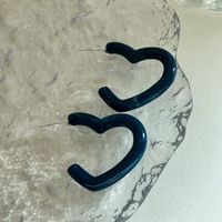 1 Pair Romantic Simple Style Roman Style Heart Shape Arylic Ear Studs sku image 3