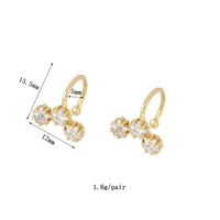 1 Pair Simple Style Geometric Plating Inlay Copper Zircon 18k Gold Plated Hoop Earrings Ear Cuffs main image 2