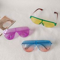 Artistic Streetwear Geometric Pc Resin Avaitor Half Frame Women's Sunglasses main image 8