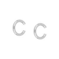 1 Pair Casual Simple Style Geometric Plating Inlay Copper Zircon 18k Gold Plated Hoop Earrings Ear Cuffs Ear Studs sku image 2