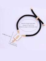 Elegant Cross Rope Copper Enamel Plating 18k Gold Plated Unisex Drawstring Bracelets main image 7