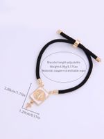 Elegant Cross Rope Copper Enamel Plating 18k Gold Plated Unisex Drawstring Bracelets main image 4