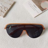 Artistic Streetwear Geometric Pc Resin Avaitor Half Frame Women's Sunglasses sku image 1