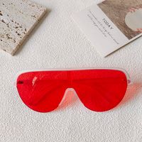 Artistic Streetwear Geometric Pc Resin Avaitor Half Frame Women's Sunglasses sku image 6