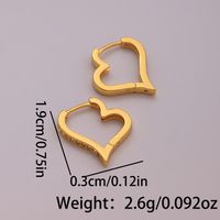 1 Par Elegante Romántico Vistoso Estrella Forma De Corazón Enchapado Ahuecar Embutido Metal Cobre Circón Chapado En Oro De 18 Quilates. Pendientes De Aro main image 3